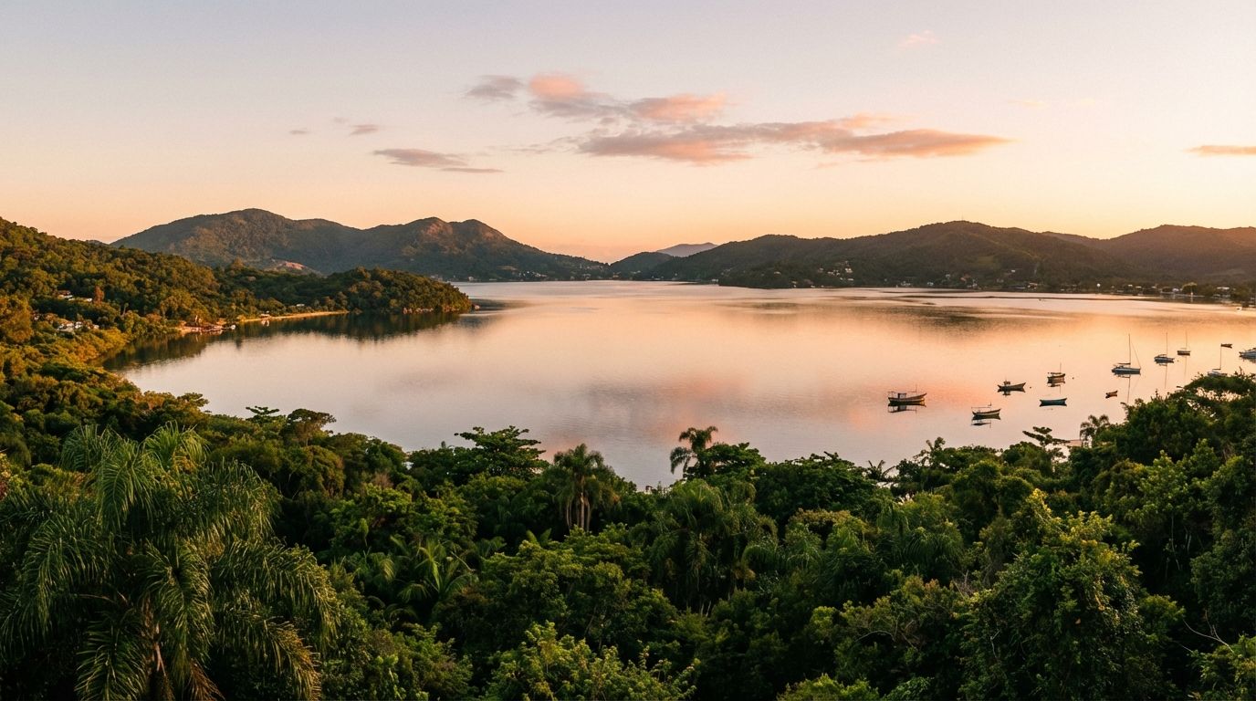 Vista aérea das praias de Florianópolis